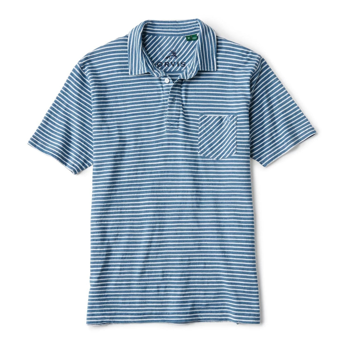 Orvis Popular Choice - Angler's Indigo Striped Polo