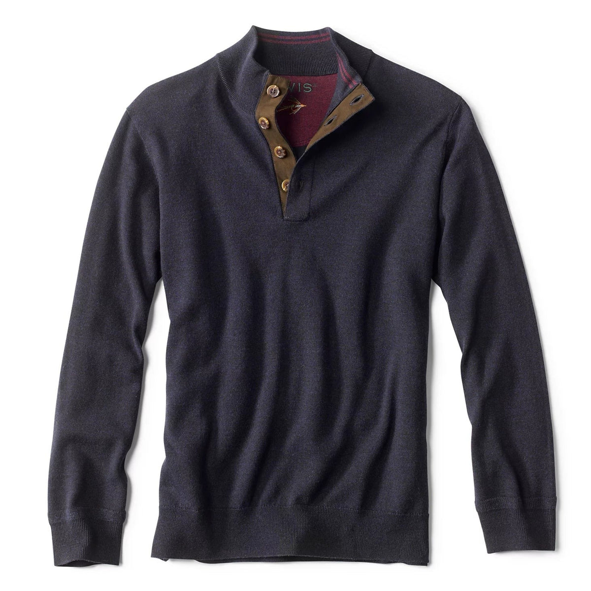 Orvis Limited Edition -Merino Button Mockneck Sweater