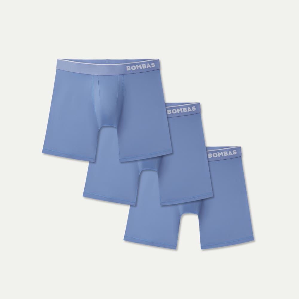 Men's Sport Flyless Boxer Brief 3-Pack - Oyster Blue L
