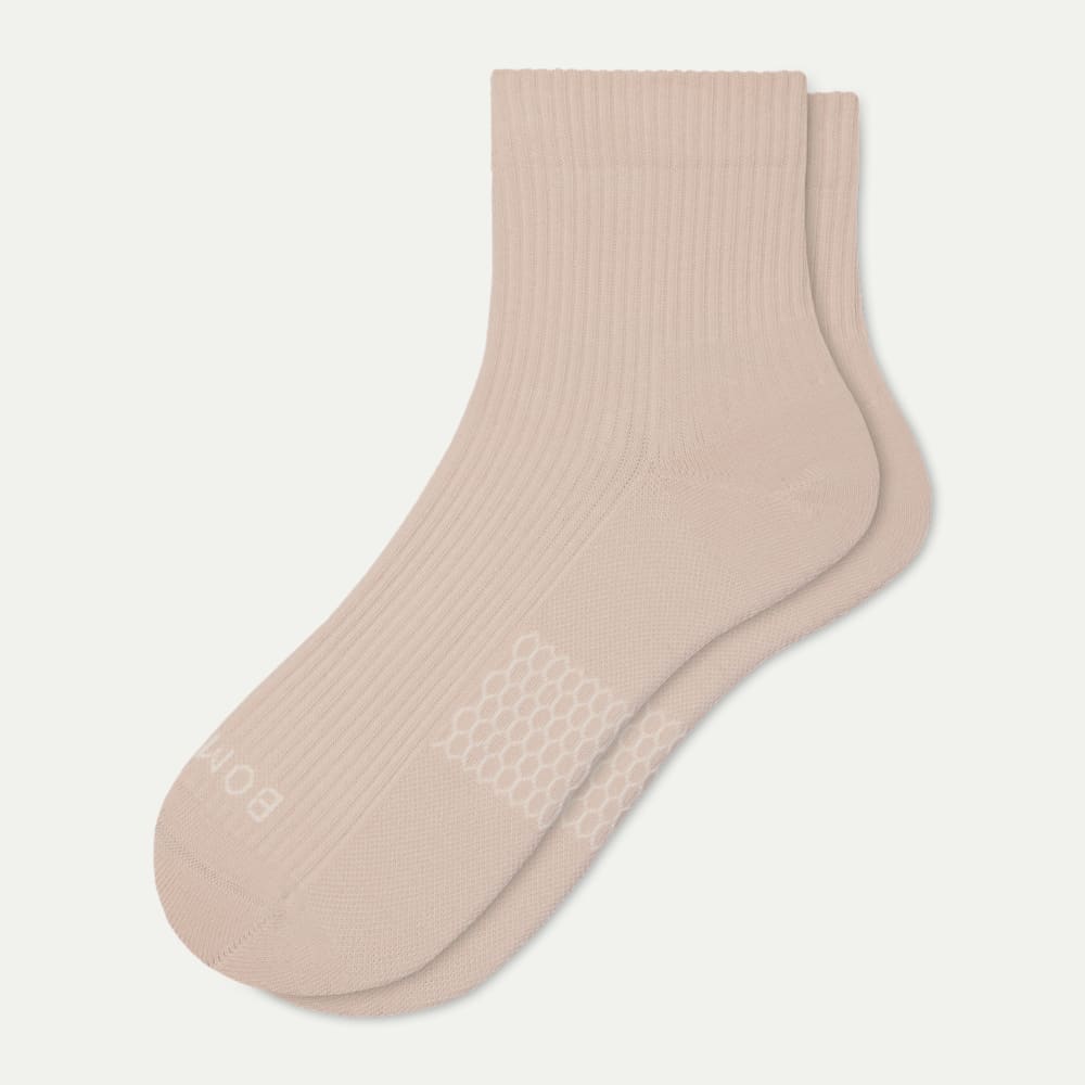 Modern Rib Quarter Socks - feather beige L [10032]