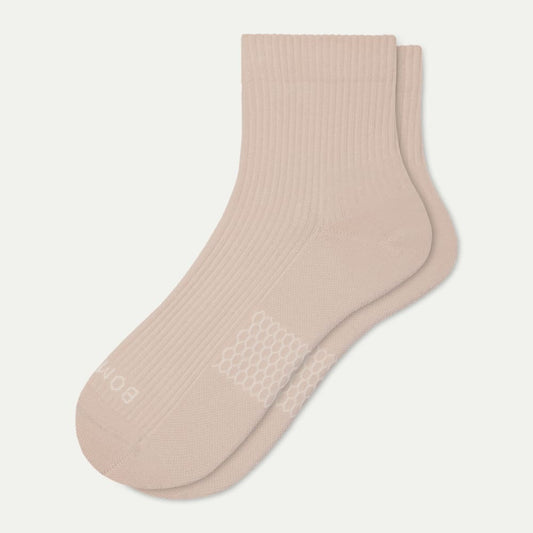 Modern Rib Quarter Socks - feather beige L [10032]