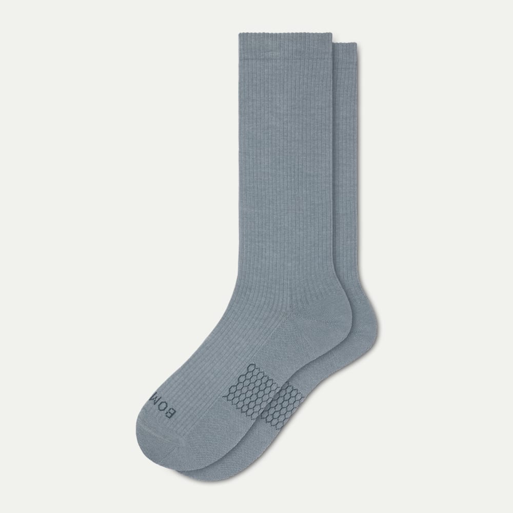 Modern Rib Calf Socks - sea storm L [10034]