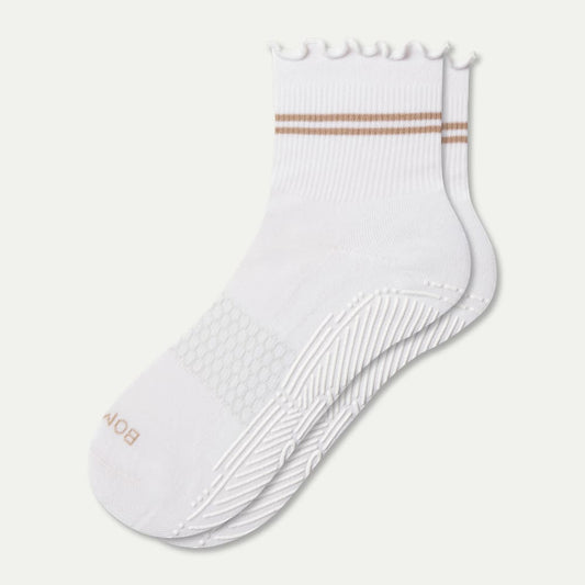Studio Gripper Quarter Socks - white L [10351]