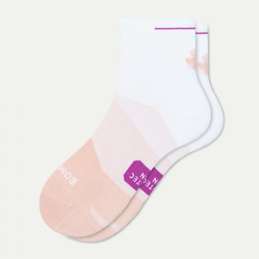 Run Quarter Socks - pink shadow L [10451]