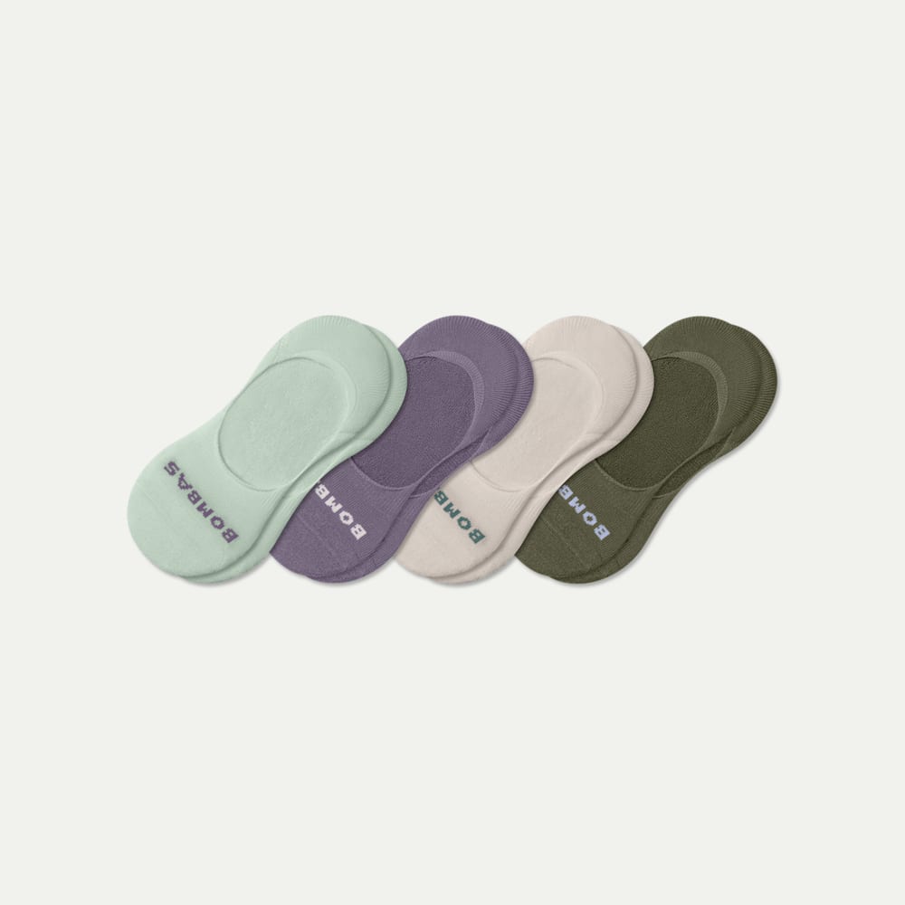 Mid-Cut No Show Socks - purple birch mix L [10498]