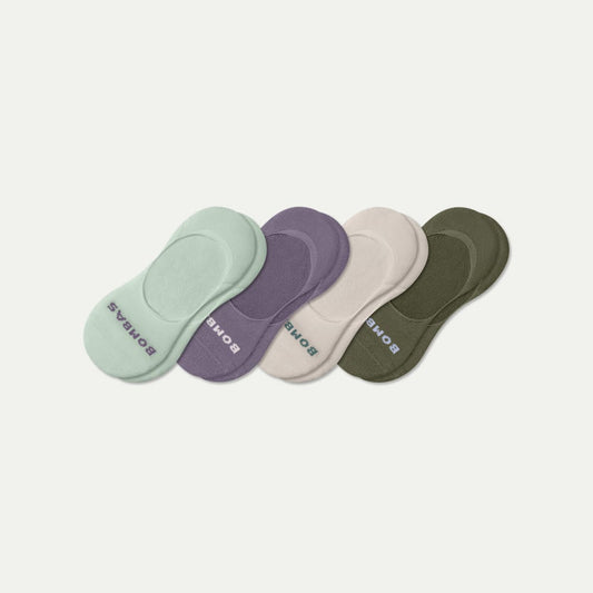 Mid-Cut No Show Socks - purple birch mix L [10498]