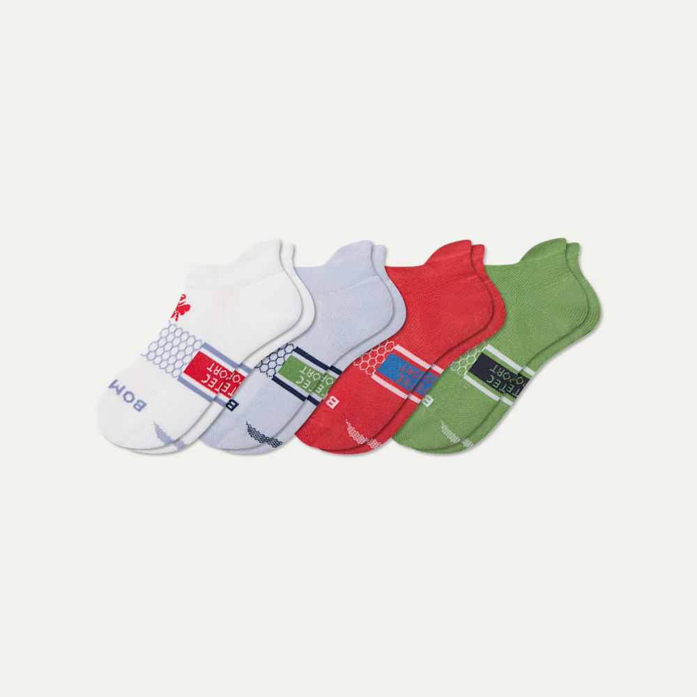 All-Purpose Performance Ankle Socks - crimson blue mix L [10579]