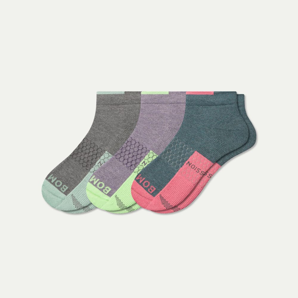 Women's Sport Compression Ankle Sock 3-Pack - tropical lime mix L [10585]