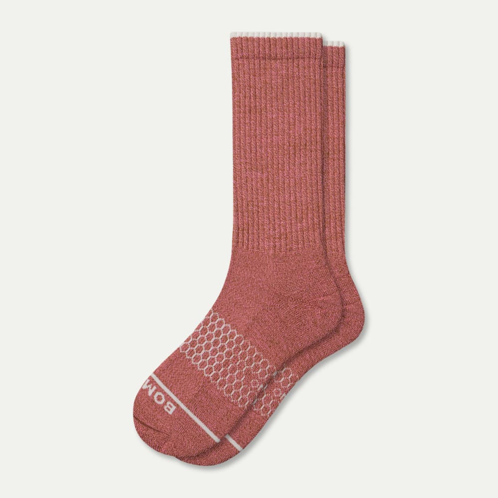 Merino Wool Blend Calf Socks - Siena Pink L [10632]
