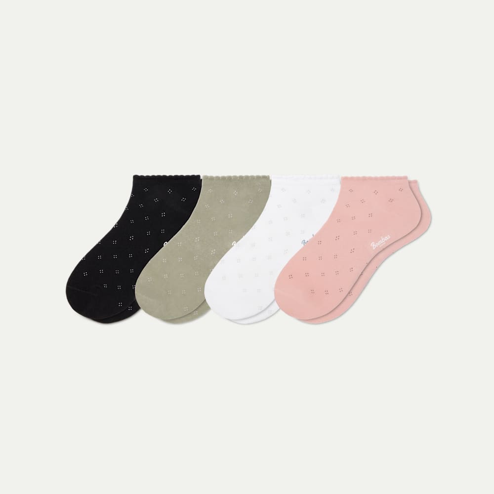 Lightweight Ankle Socks - pink sage mix L [11209]