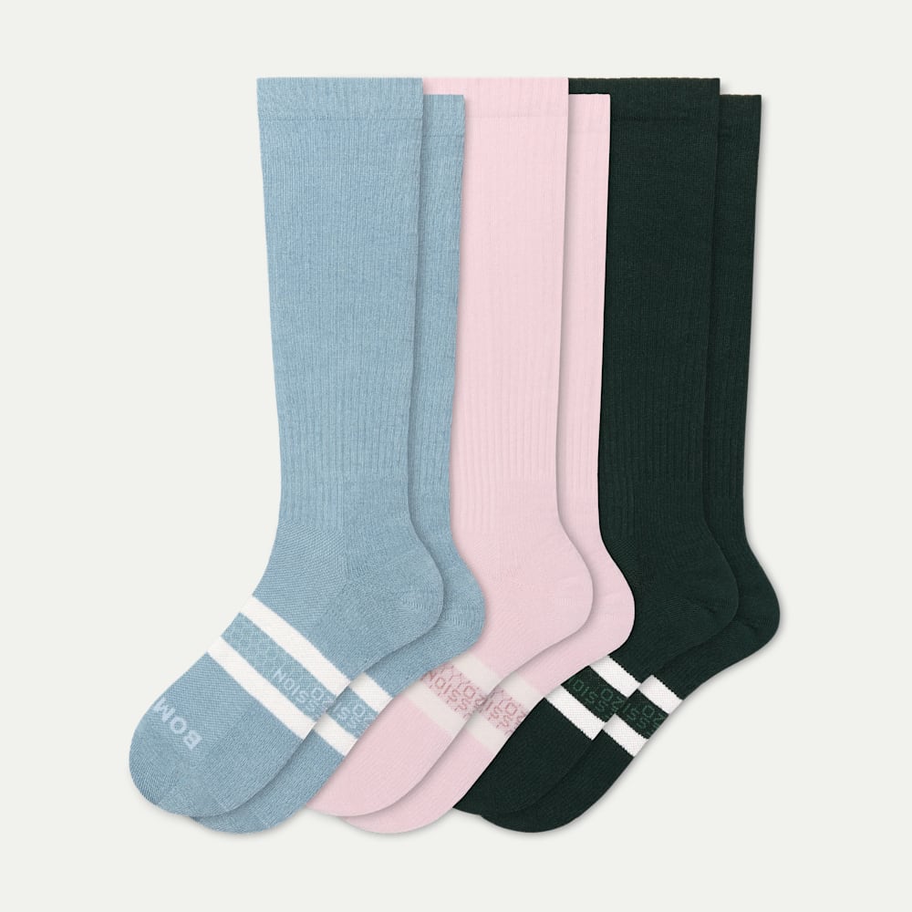 Everyday Compression Knee High Socks (15-20mmHg) - Rose Forest Mix L [11498]