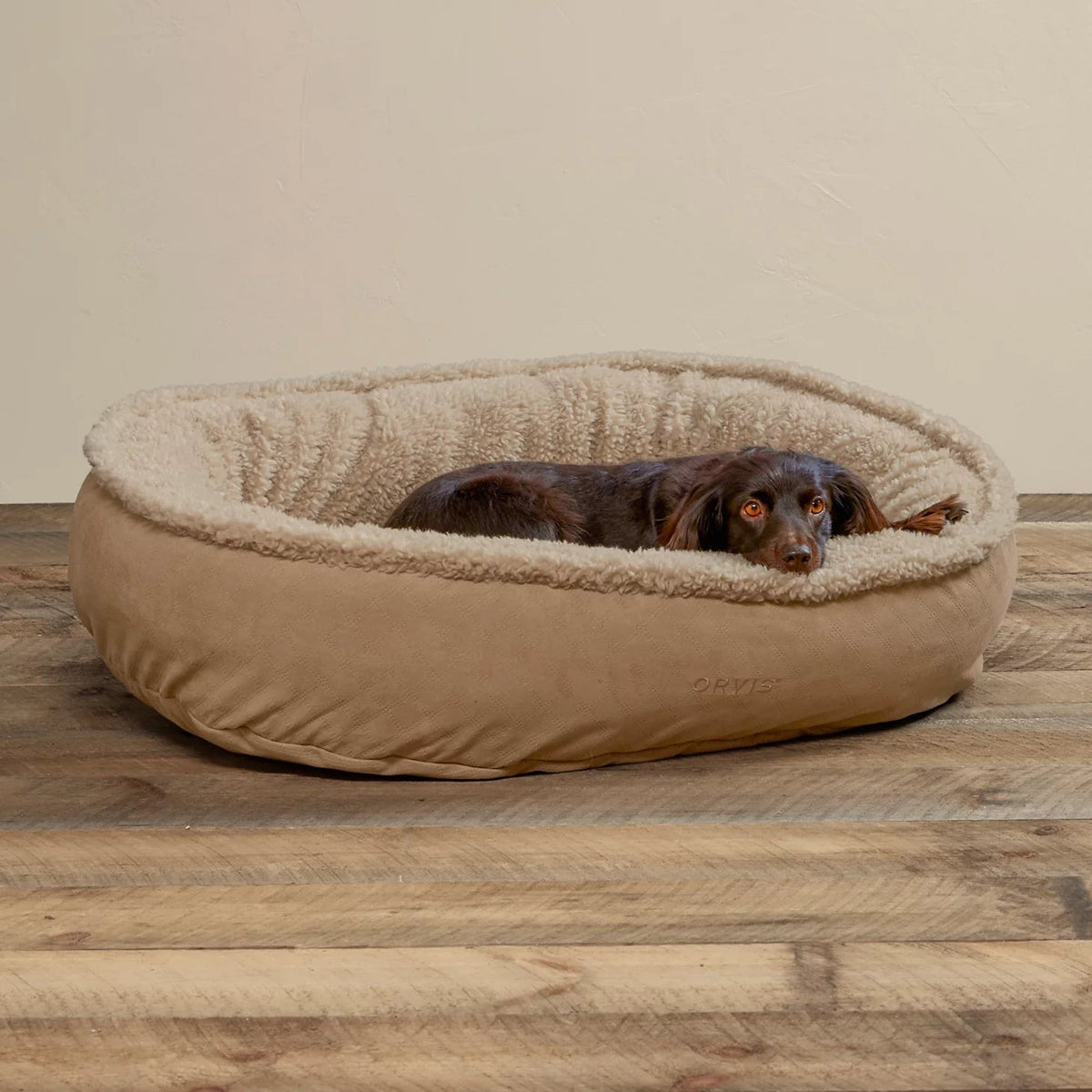 Orvis Budget Friendly - Orvis ComfortFill-EcoTM Wraparound Dog Bed with Fleece