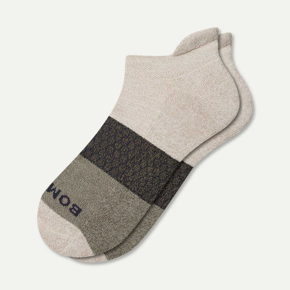 Tri-Block Ankle Sock - washed taupe L [3628]