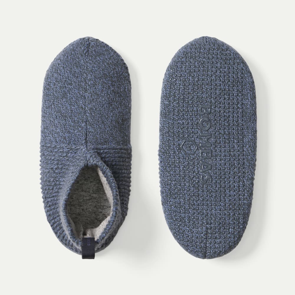 Adult Marl Gripper Slipper - Pebble L [6717]
