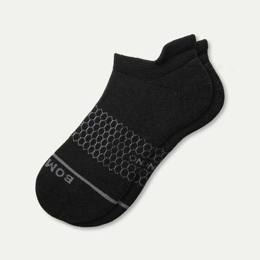 Merino Wool Bland Ankle Socks - Black L [7531]