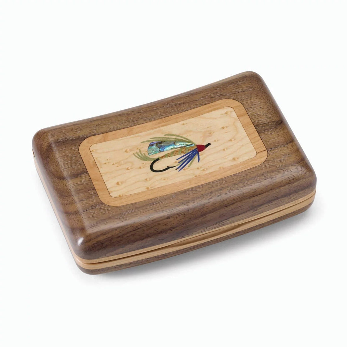 Orvis Best Seller - A.L. Swanson River Series Fly Boxes - Wood Inlay