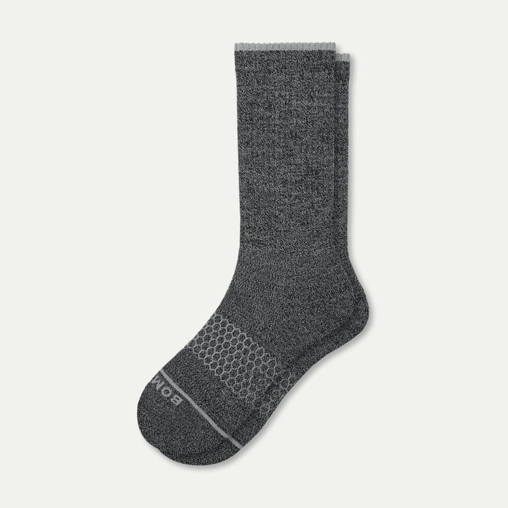 Merino Wool Blend Calf Socks - Charcoal L [7800]