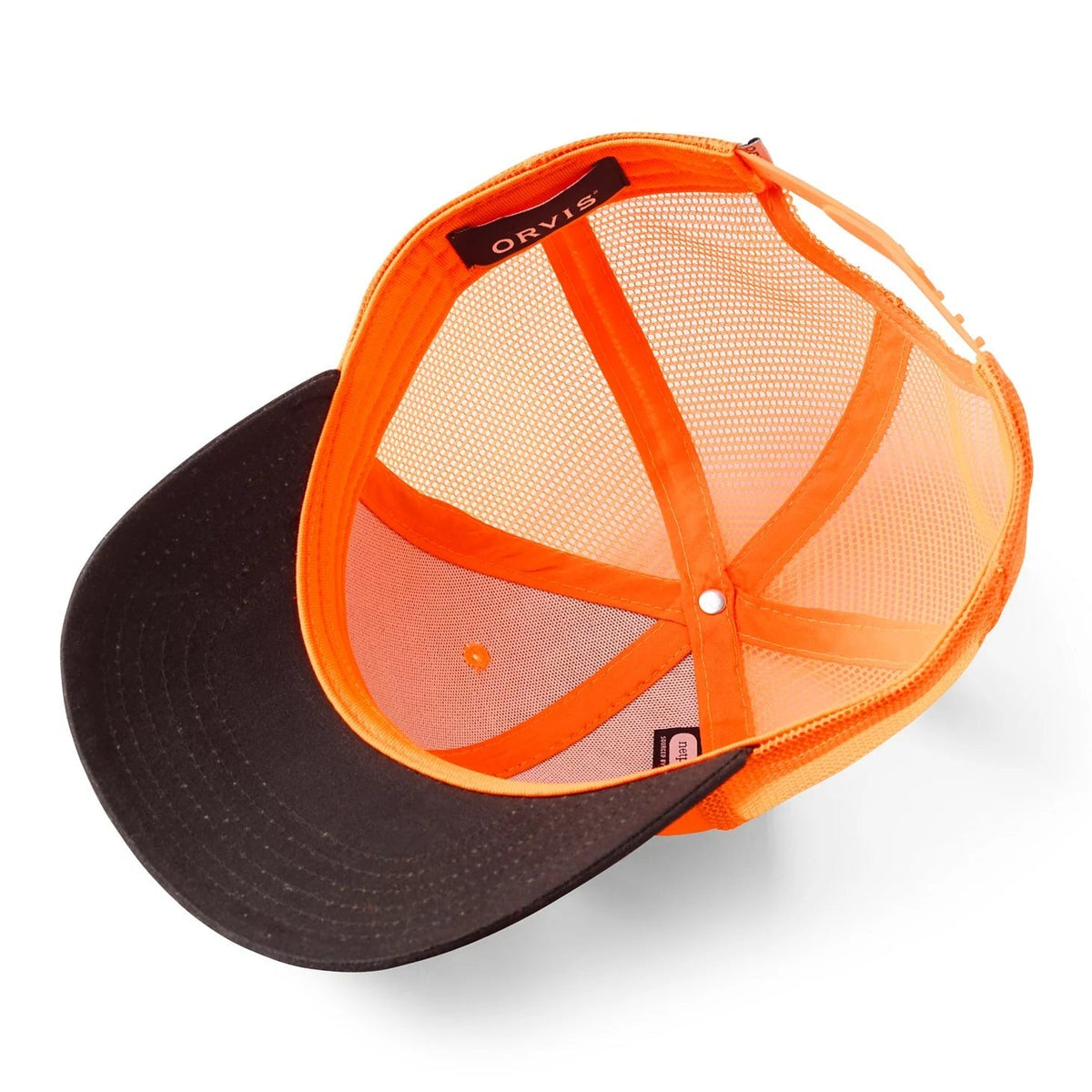Orvis Affordable - Blaze Orange Waxed Brim Mesh Cap