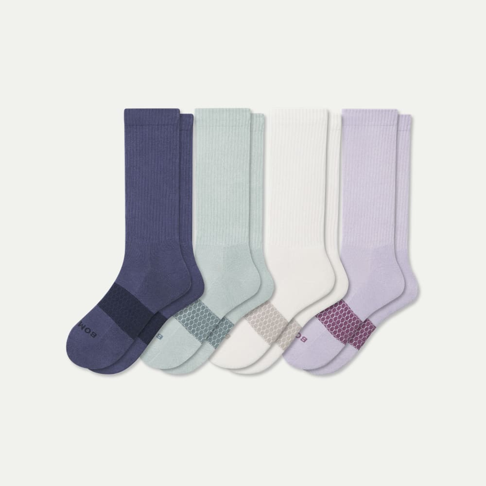 Women's Solids Calf Sock 4-Pack - Lavender Mist Mix L [8416]