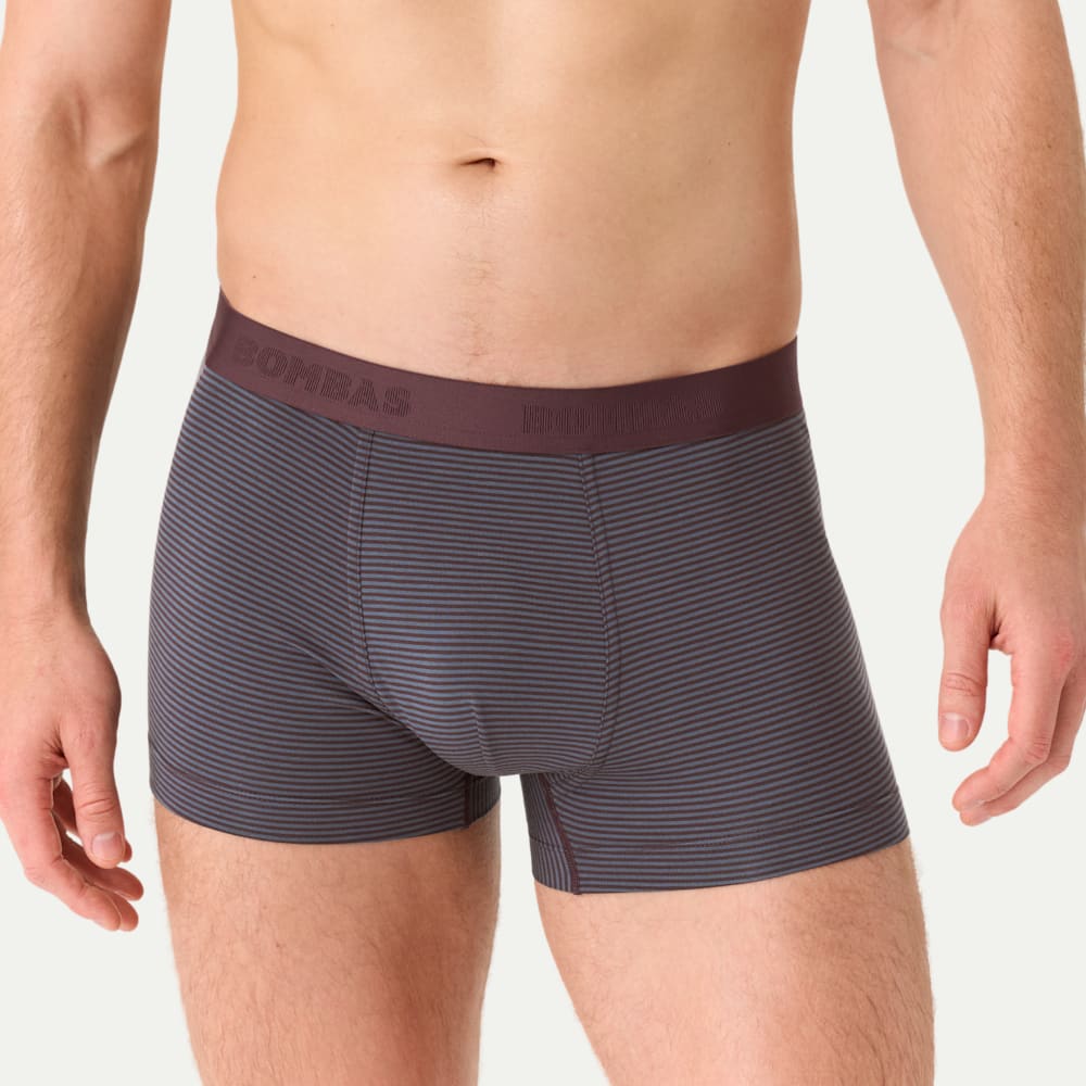 Men's Cotton Modal Blend Trunk - All Spice / Pebble Micro Stripe MO1 [8472]