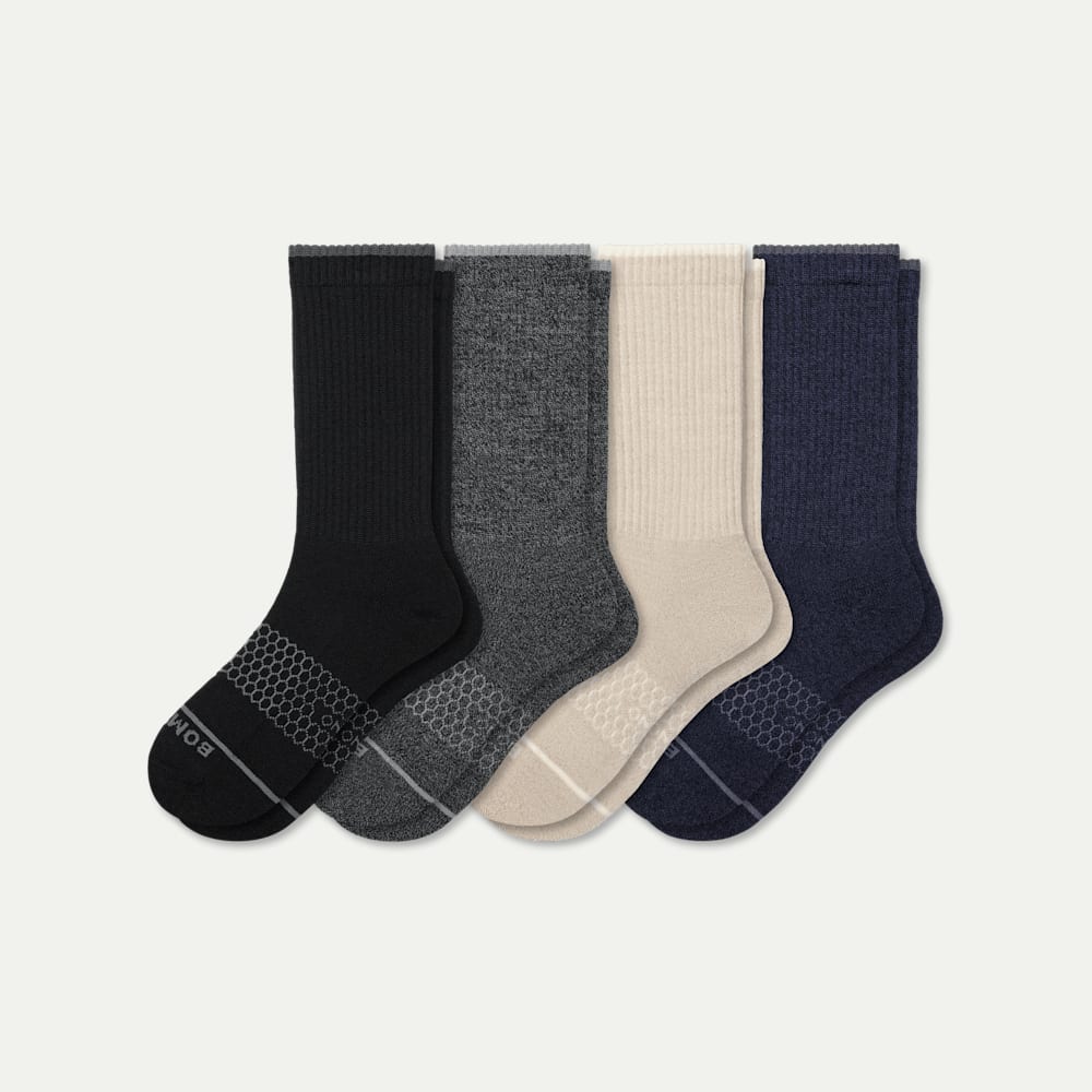 Merino Wool Blend Calf Sock 4-Pack - dark mix [8795]