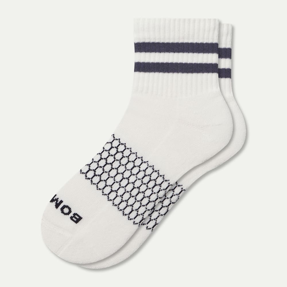 Quarter Socks - soft white navy L [9006]