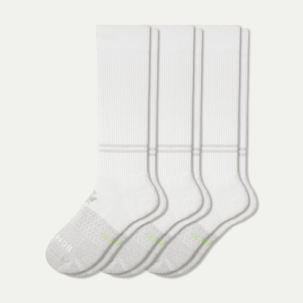 Youth All-Purpose Performance Team Sport Sock 3-Pack - White L [9026]
