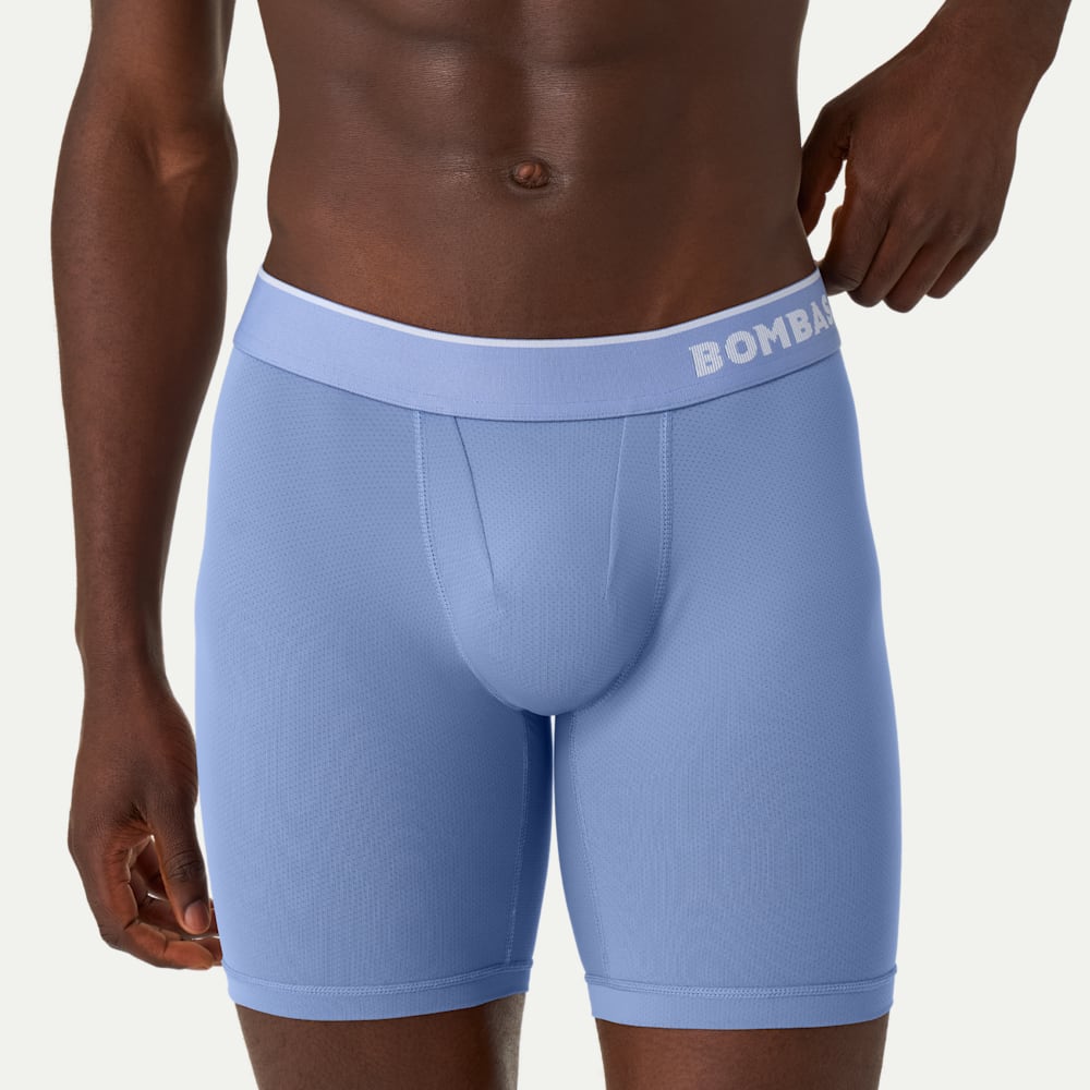 Men's Sport Flyless Boxer Brief - Oyster Blue MO2 [9048]