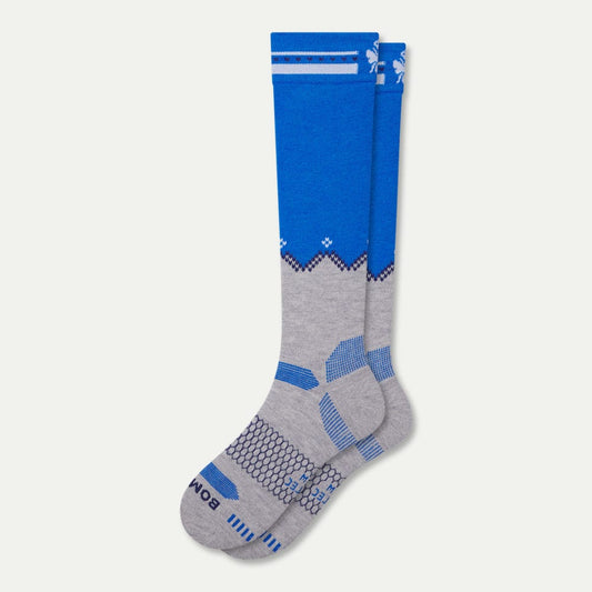 Full-Cushion Merino Wool Ski & Snowboard Socks - moon lagoon L [9715]