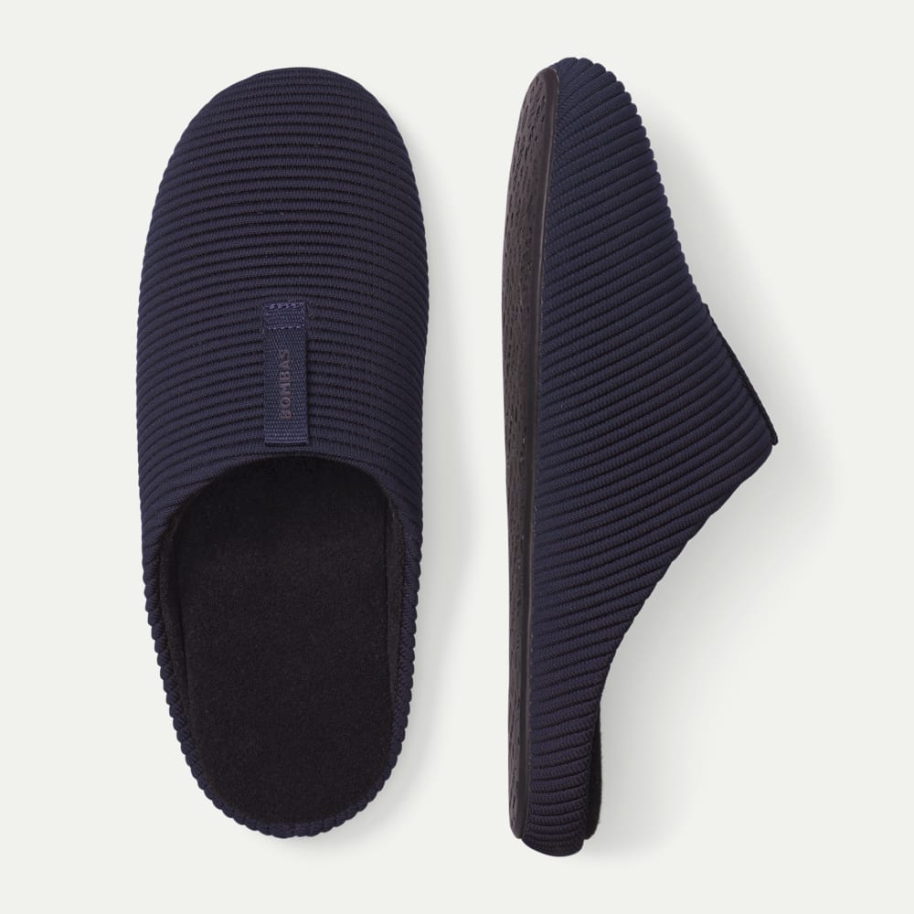 Men's Knit House Slipper - Midnight Navy L [9895]