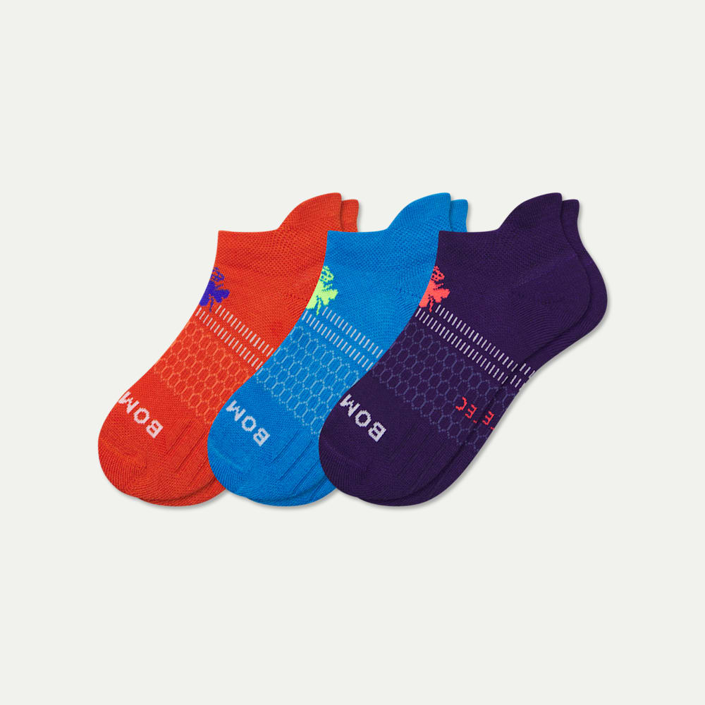 Youth All-Purpose Performance Ankle Sock 3-Pack - burnt orange mix L [9921]