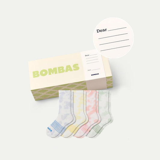 Youth Celebration Calf Sock 4-Pack Gift Box - Blank Message L [10548]