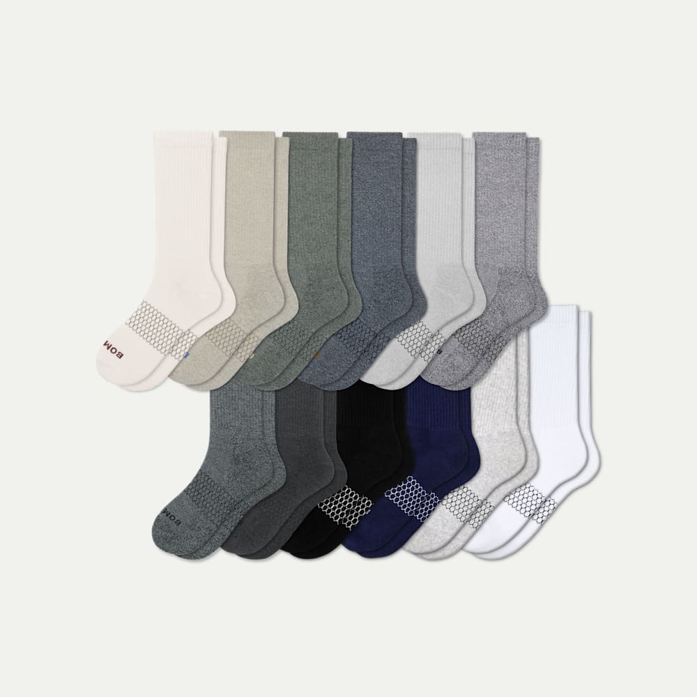 Men's Calf Sock 12-Pack - birch blue mix L