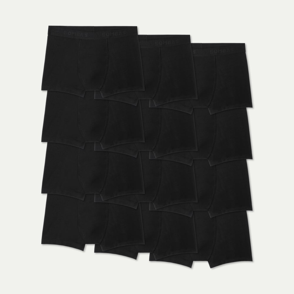 Men's Cotton Modal Blend Trunk 12-Pack - Black L