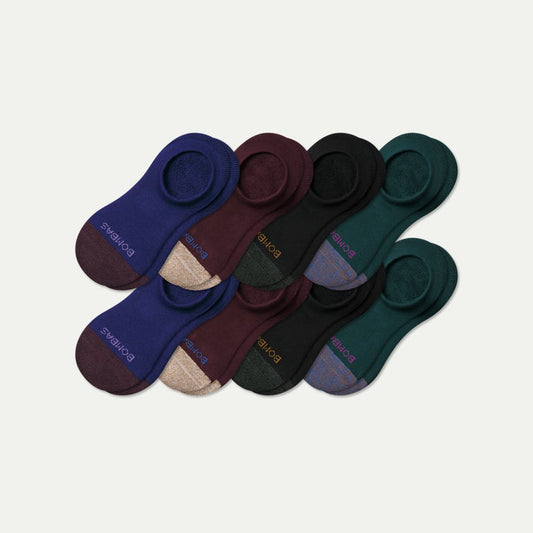 Cushioned No Show Sock 8-Pack - Black Pine Mix L