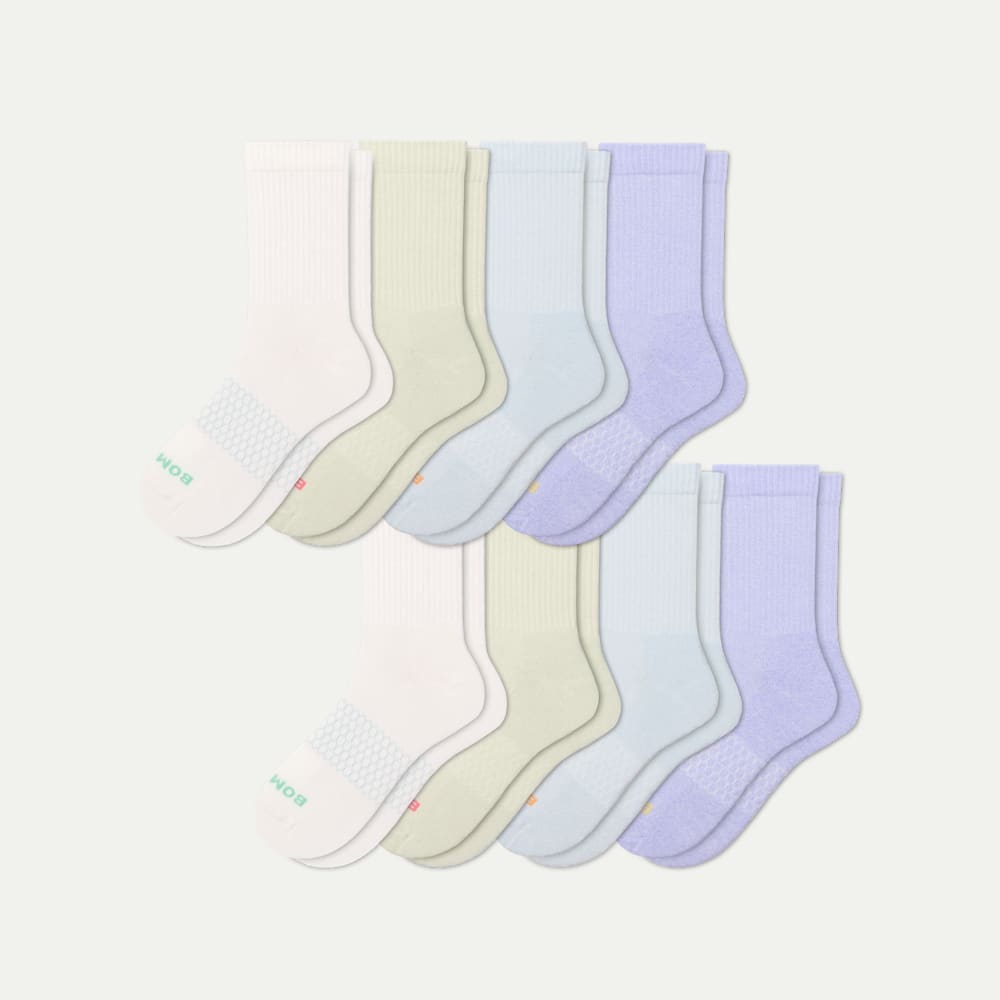 Women's Marl Half Calf Sock 8-Pack - cloud mint mix L