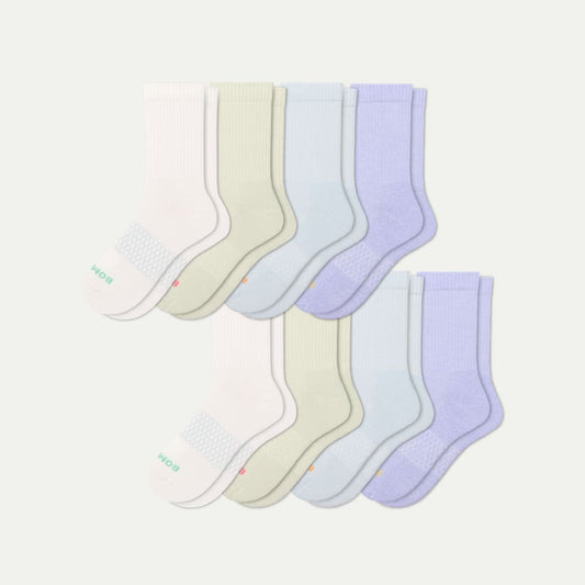 Women's Marl Half Calf Sock 8-Pack - cloud mint mix L