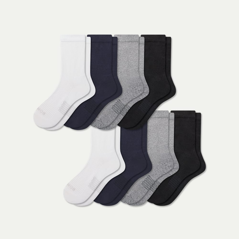Women's Modern Rib Half Calf Sock 8-Pack - Core Mix L