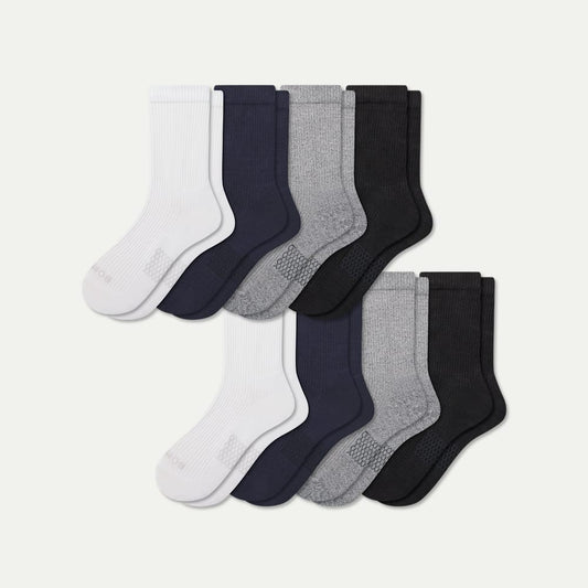 Women's Modern Rib Half Calf Sock 8-Pack - Core Mix L