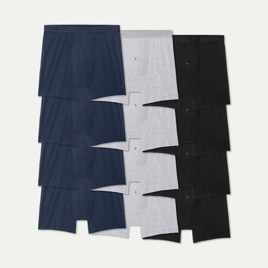 Men's Cotton Modal Blend Boxer 12-Pack - Core Mix L [8473]