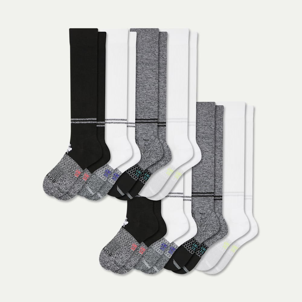 Youth All Sport Knee High Sock 8-Pack - Core Mix L