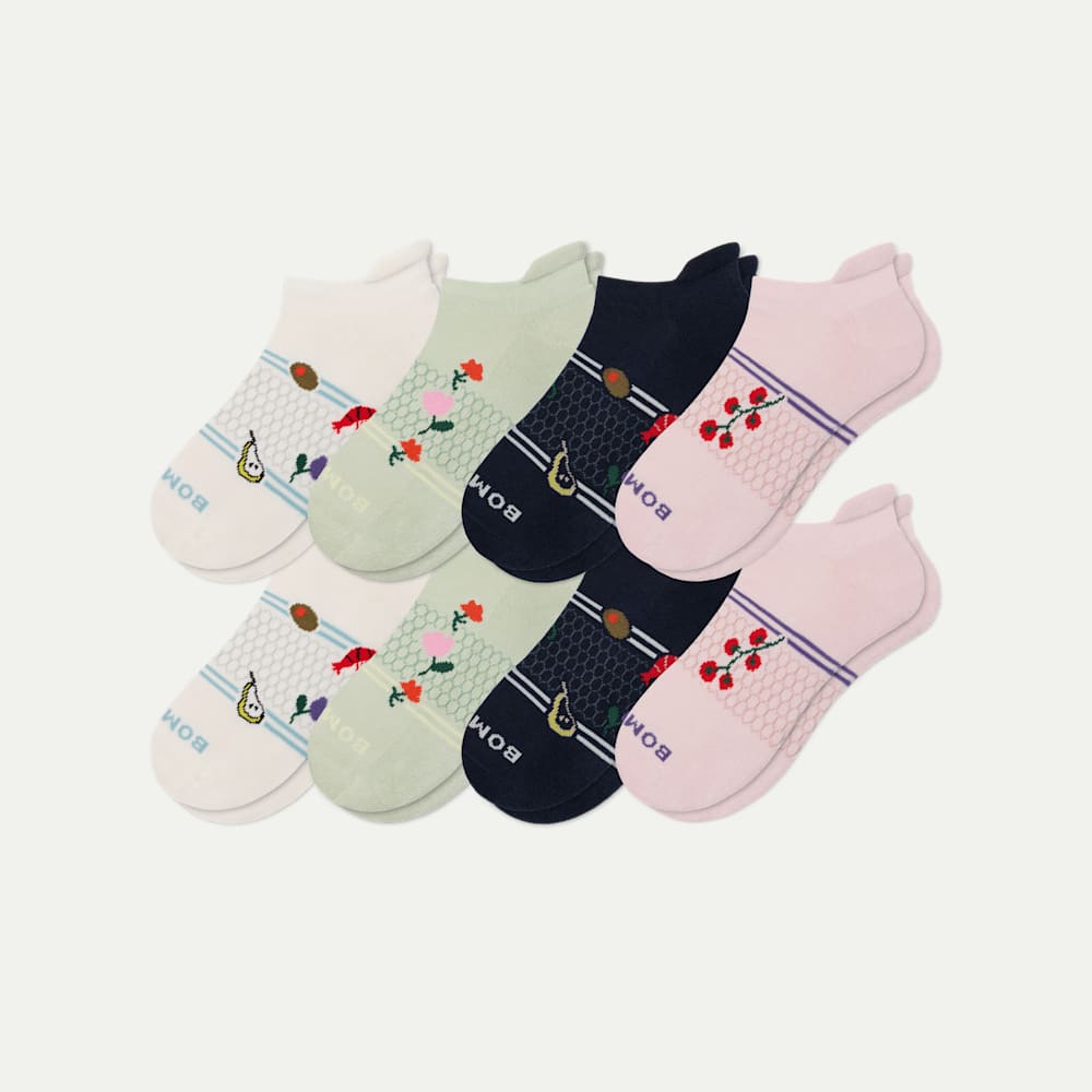 Women's Dinner Party Ankle Sock 8-Pack - Dinner Party Mix L
