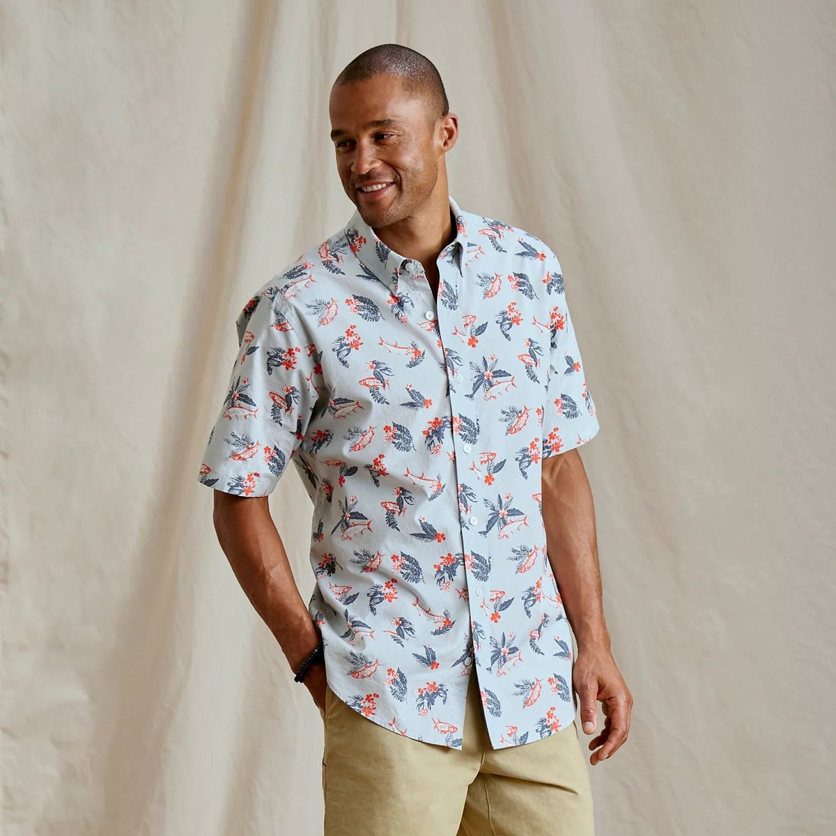 Orvis Popular Choice - Men's Heritage Poplin Printed Short-Sleeve Shirt
