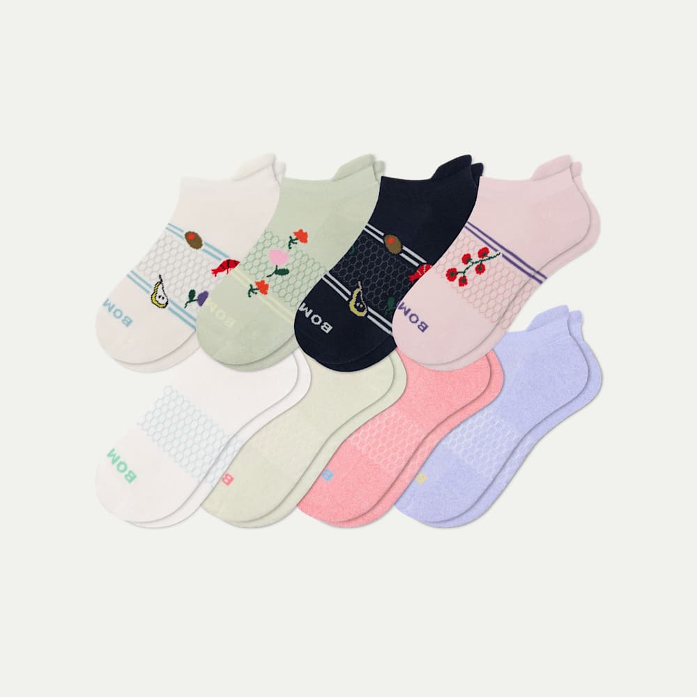 Women's Ankle Sock 8-Pack - Fern Pink Mix L