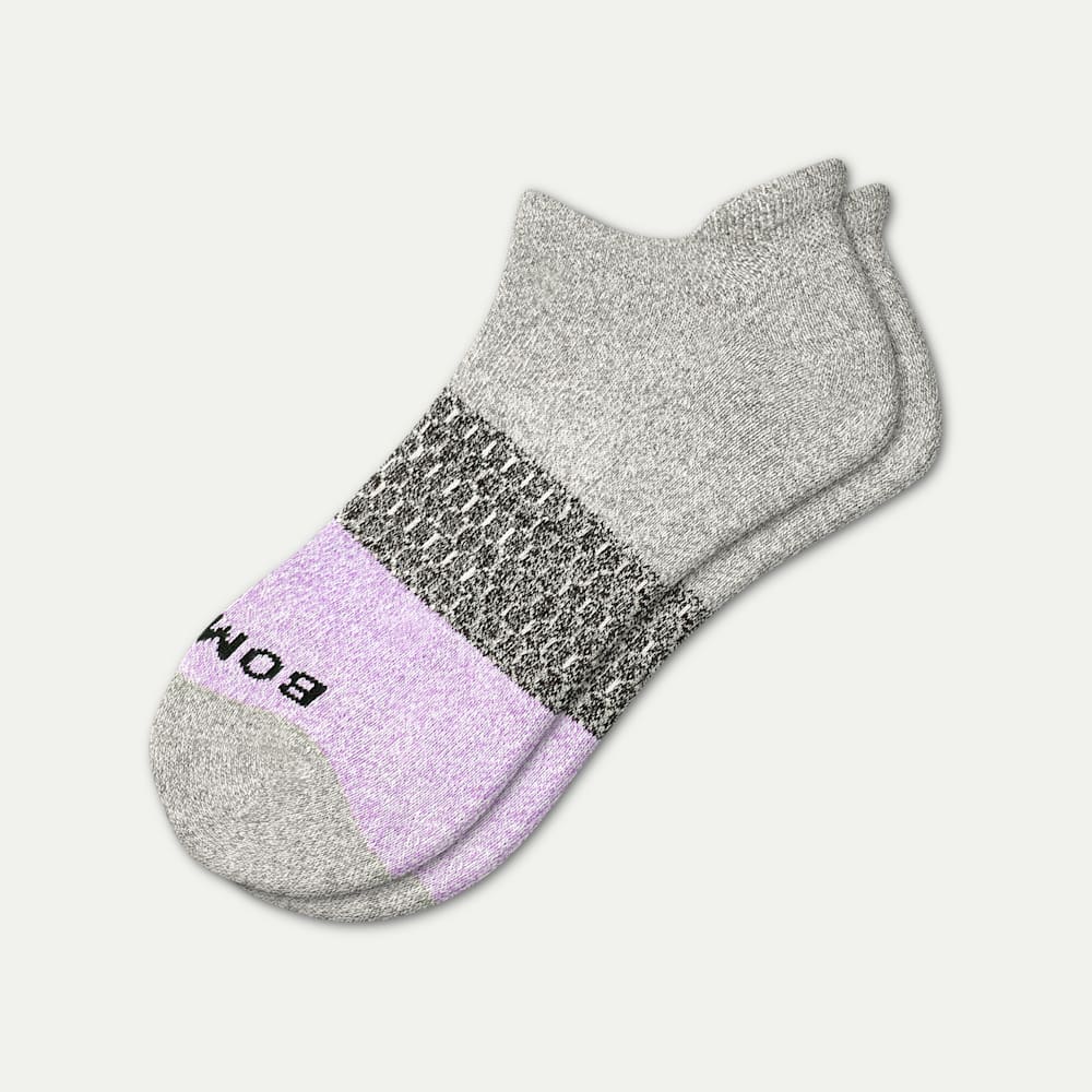 Tri-Block Ankle Socks - Grey Lavender L [3628]