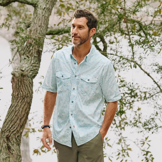 Orvis Budget Friendly - Men's River Guide Printed Short-Sleeve Western Shirt 2.0
