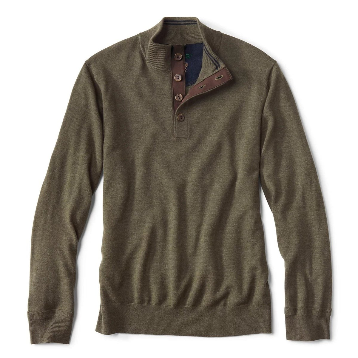 Orvis Limited Edition -Merino Button Mockneck Sweater