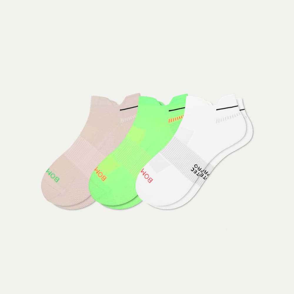 Women's RunPro Ankle Sock 3-Pack - lime sand mix L