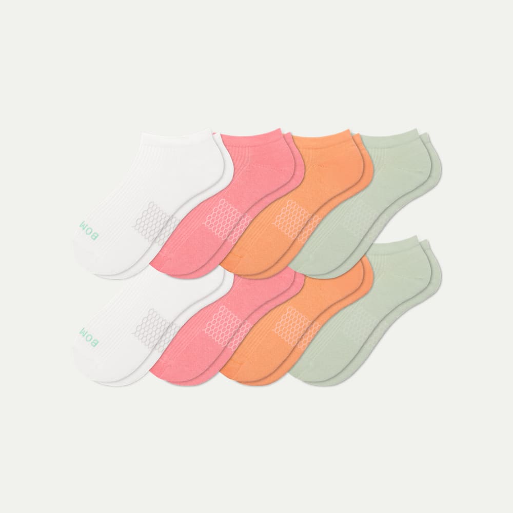 Women's Modern Rib Ankle Sock 8-Pack - mint pink mix L