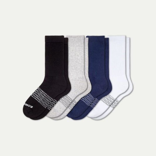 Men's Solids Calf Sock 4-Pack - mixed - 4